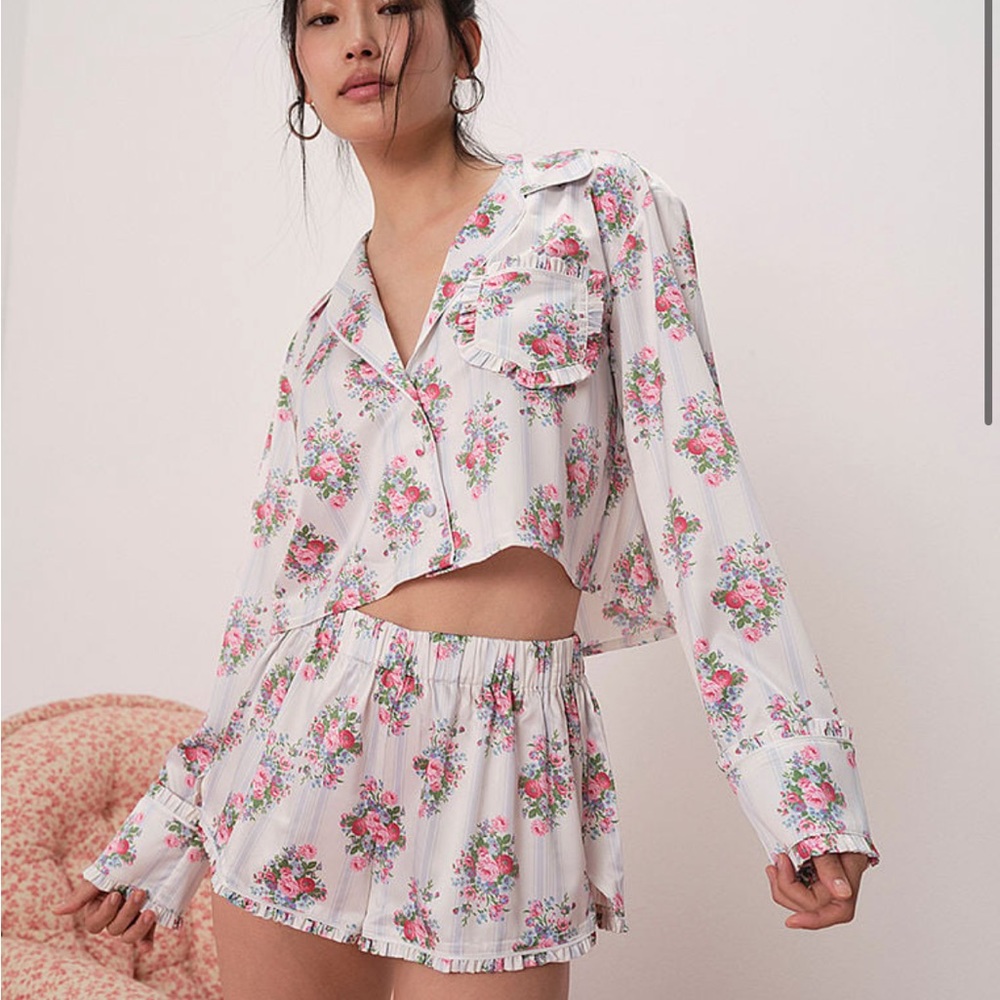For Love and Lemons Lailah Sleep Shirt Size Small